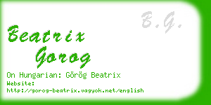 beatrix gorog business card