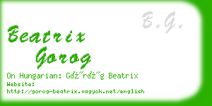 beatrix gorog business card